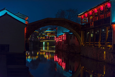 南浔水乡夜景图片