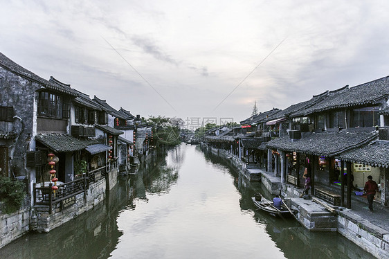 江南水乡西塘背景图片