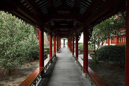 中式建筑走廊图片