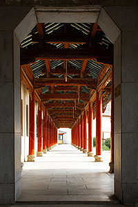 中式建筑走廊图片