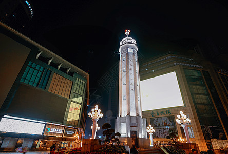 重庆人民解放纪念碑夜景图片
