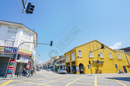 街道小巷马来西亚槟城城市风光背景