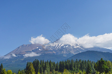 美国自然风光美国西部雪山背景