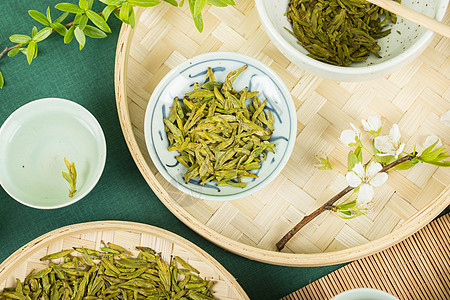 明前春茶茶艺茶道春茶龙井绿茶背景