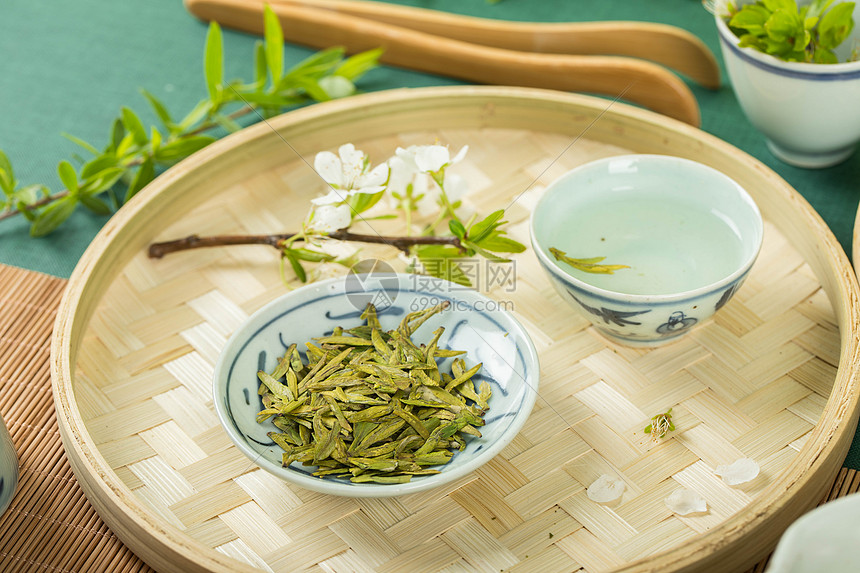 茶艺茶道春茶龙井绿茶图片