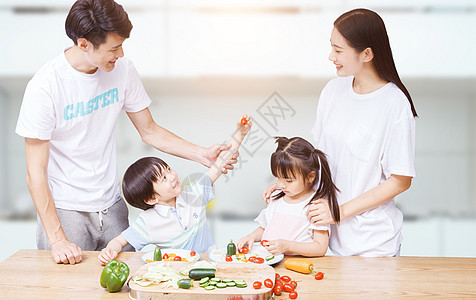 做饭一家人温馨厨房设计图片