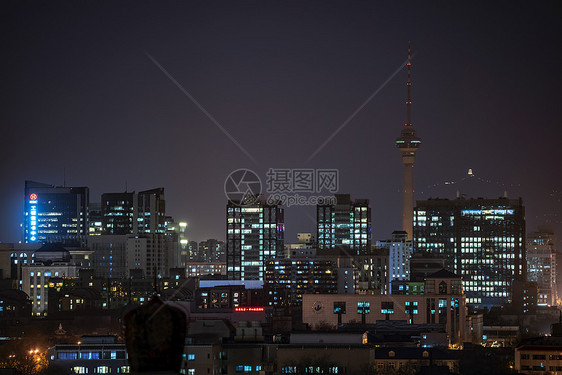 夜景中央电视塔图片