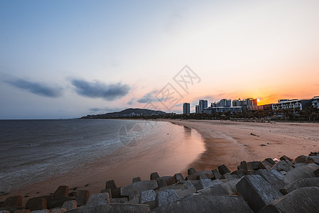 防波堤三亚海滩背景