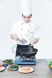 厨师炒菜人物高清图片素材