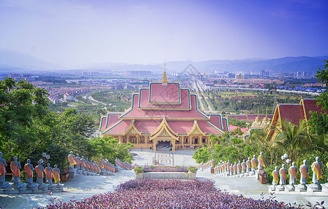 佛像矢量图西双版纳大佛寺背景