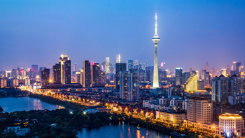 天津城市夜景图片