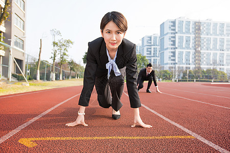 准备起跑商务人士起跑背景