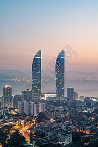 厦门城市建筑风光背景图片