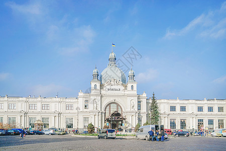 乌克兰利沃夫火车站高清图片