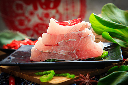 新鲜鱼片鱼肉素材高清图片