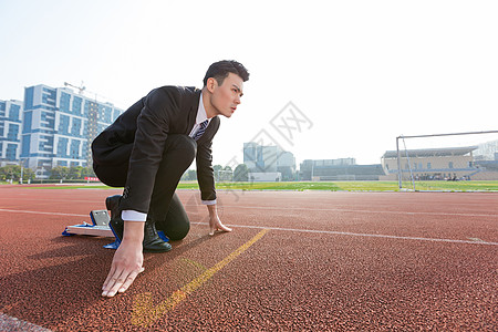 商务人士起跑准备图片