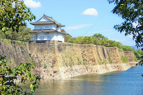 日本大阪城护城河图片