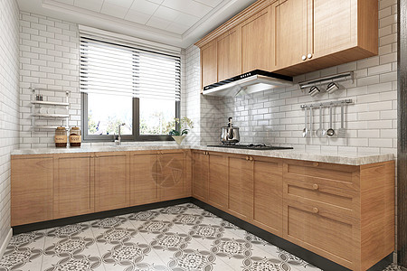 美式家居美式木制厨房设计设计图片