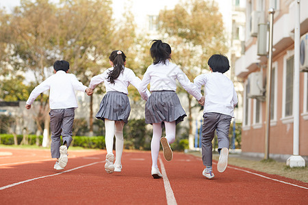 小学生背影背景图片