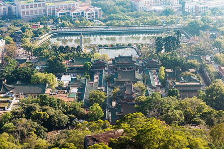 厦门南普陀俯瞰南普陀背景