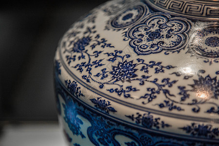 青花瓷花瓶北京故宫博物院青花瓷背景