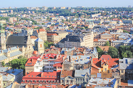 乌克兰利沃夫城市全景图片