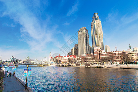 天津海河沿岸风光背景图片