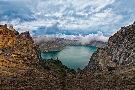 天池风景长白山天池背景