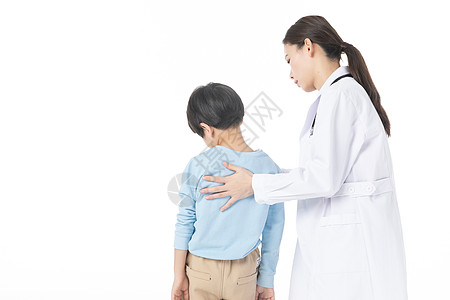 儿童体检背部检查高清图片