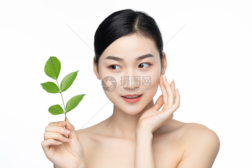 绿色天然女性护肤图片