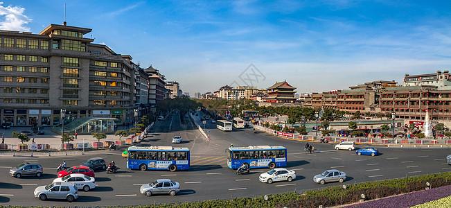 西安西大街街景旅游高清图片素材