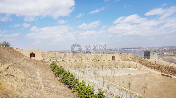 镇北台古长城城墙遗迹图片