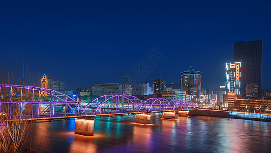 兰州中山桥夜景背景图片