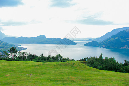 湿地小镇欧洲瑞士小镇风光背景