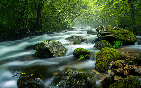 山脉湖泊溪流瀑布背景