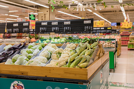 超市蔬菜区新鲜高清图片素材