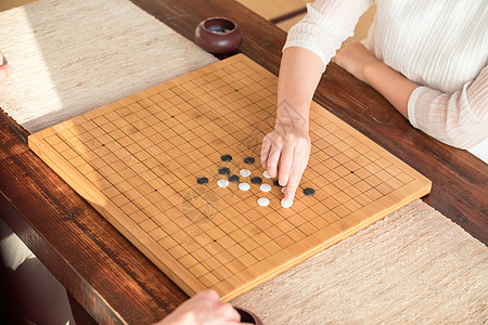 下棋手部特写图片