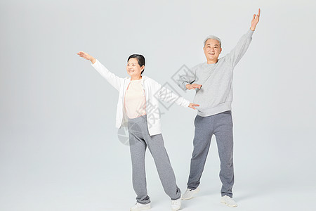 跳舞的老年人老人运动跳舞背景