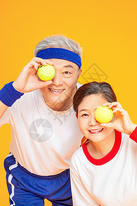 老人运动网球图片
