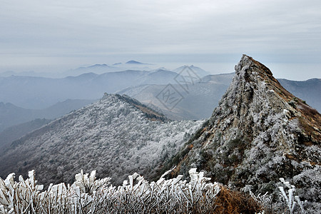 丰峪口云云横秦岭背景