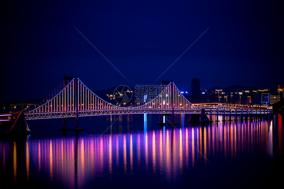 大连星海湾跨海大桥夜景图片