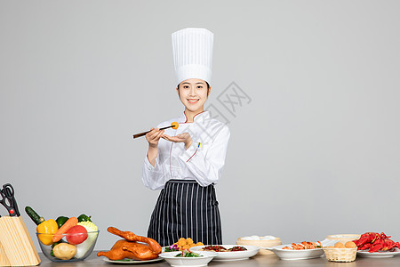 美女厨师美女餐饮高清图片