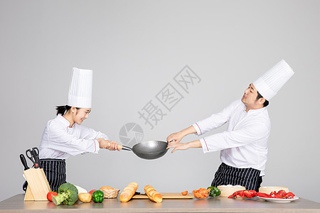 两个厨师背景图片