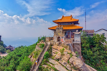 旅游名胜湖北金顶景区建筑高清图片素材