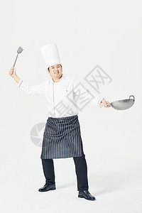 男性厨师炒菜图片