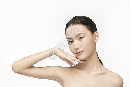 女性美妆护肤面部展示图片