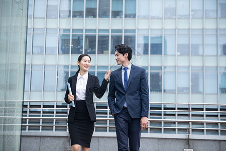 商务男女聊天会谈背景图片