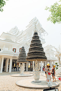 泰国白庙许愿塔背景图片