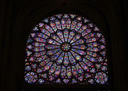巴黎圣母院玫瑰窗图片