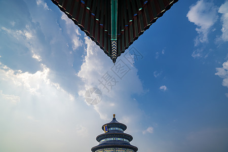 北京观光塔天坛祈年殿背景